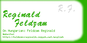 reginald feldzam business card